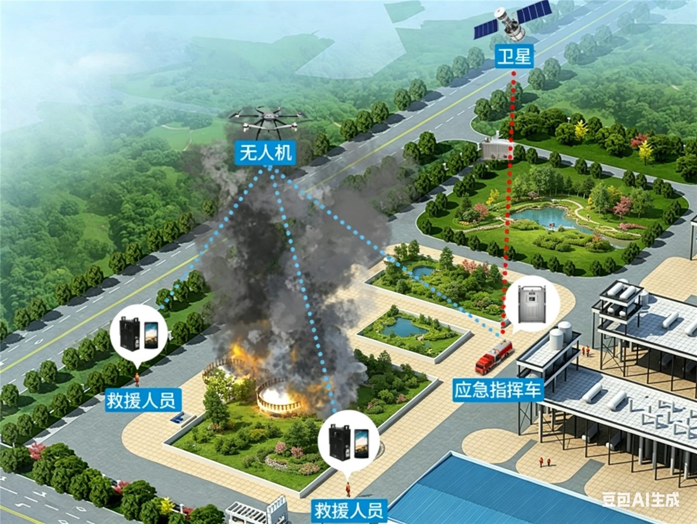 基于无人机的景区应急指挥概念图