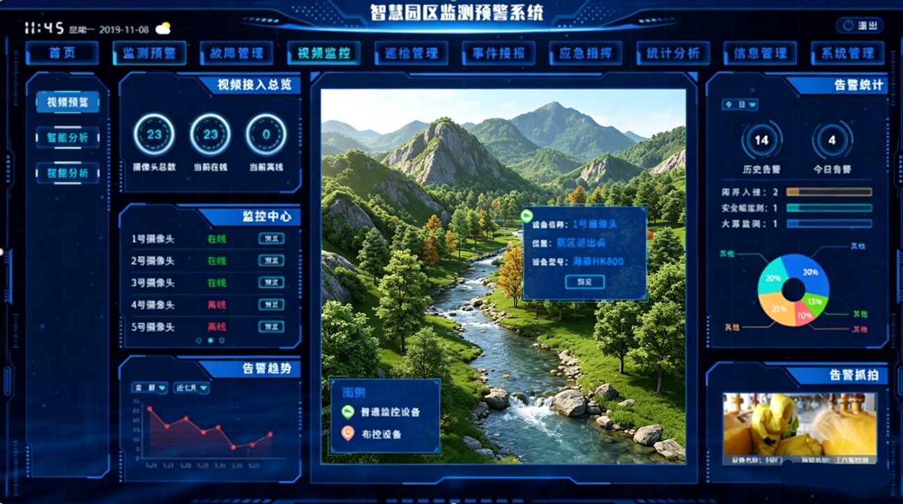 景区智慧化综合管控平台界面